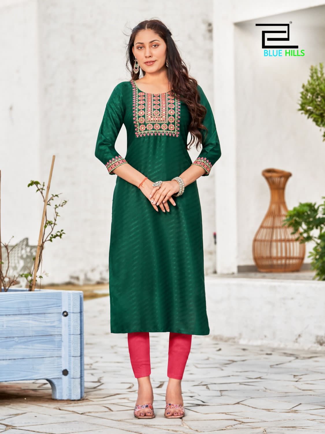 Solid Vol 15 By Blue Hills Plus Size Designer Kurtis Catalog
